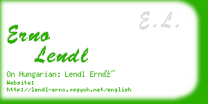 erno lendl business card